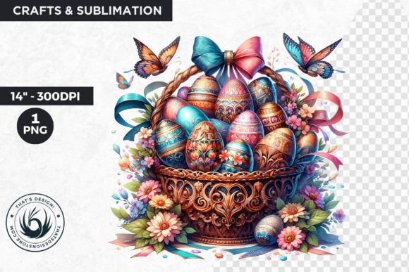 Download Easter Basket Eggs Clipart - Premium Resources