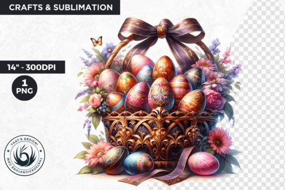 Download Easter Basket Eggs Clipart - Premium Resources